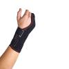 Semi-rigid wrist support with palmar and dorsal splints 4th and 5th metacarpals