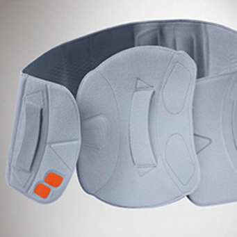 Extension/plasticised extension with finger hole for lumbar belt