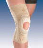BREATHABLE ELASTIC KNEE SUPPORT WITH OPEN KNEECAP, SILICONE PAD AND LATERAL STABILISERS Rodi-3D sss Colours : Beige