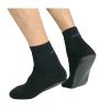 Non-slip socks with rubberised sole