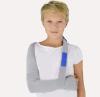 Shoulder and arm brace with elastic sleeve