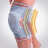 Elastic knee support for with lateral stabilizer sport