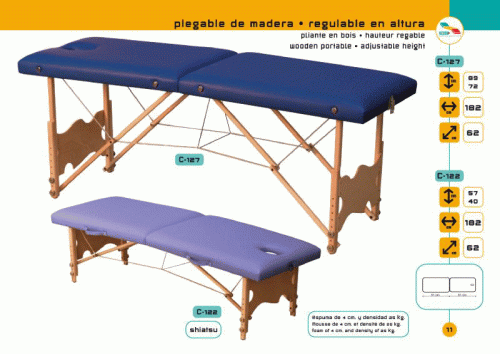 Folding massage table Wood