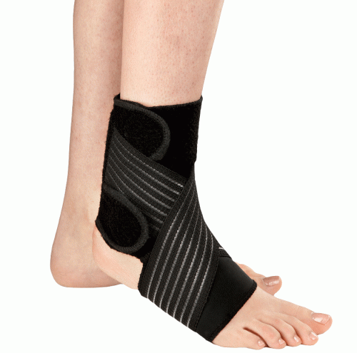 Full opening ankle support with 8 straps