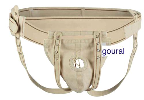 Hernia bandage for reduction of inguinal and scrotal hernias