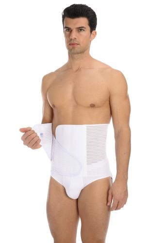 Abdominal support belt with adjustable cotton panel with double closure 24 or 27 cm