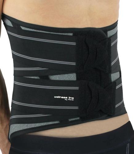 Lumbar support belt brace (38 cm) (lumbosacral) with removable stabilisers