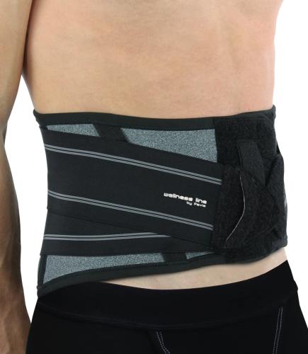 Lumbar support belt brace (21 cm) (lumbosacral) with removable stabilisers