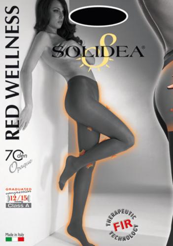 Compressive tights red wellness 70 D opaque (12/15 mmHg)
