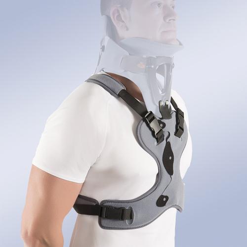 Thoracic support extension for rigid cervical collar