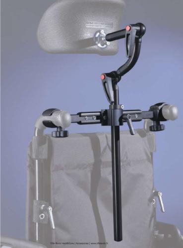 Complete kit for attaching a headrest to a wheelchair