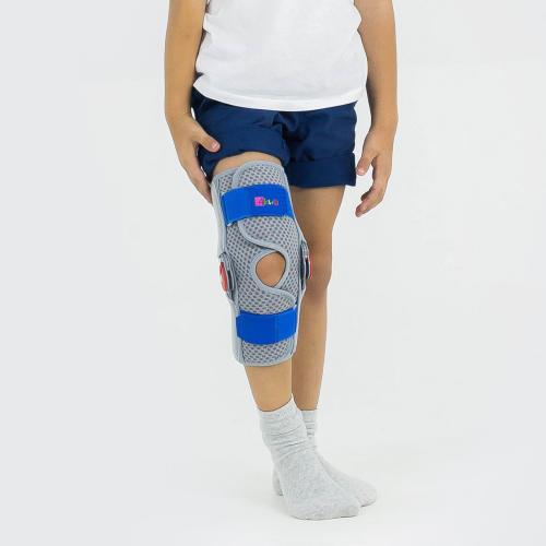 Adjustable pediatric ligament knee brace for child