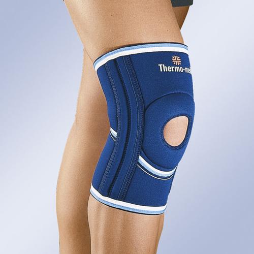 NEOPRENE KNEE SUPPORT WITH OPEN KNEECAP AND LATERAL STABILISERS
