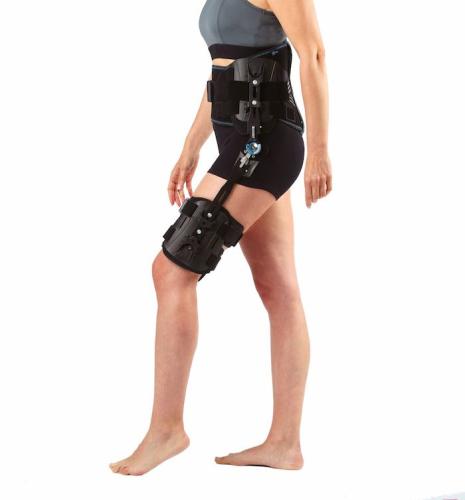 Articulated hip orthosis