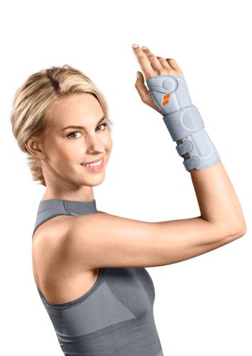 Ultra-light and soft wrist brace with volar and dorsal hinges