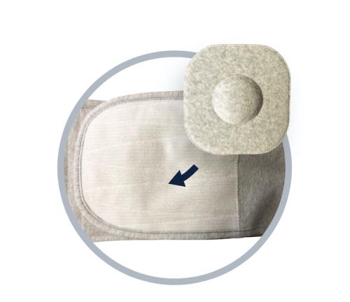 Umbilical pad for abdominal support belt