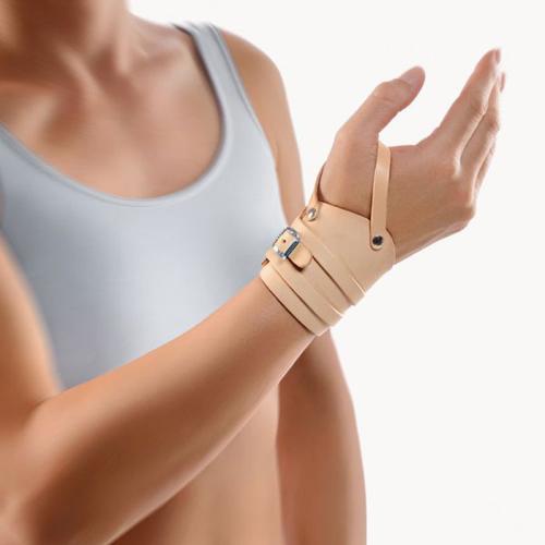 Leather wrist support cover with soft fabric