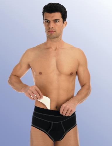 High cut inguinal hernia reduction panty (with pads)