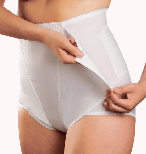 Adjustable abdominal support slip-girdle