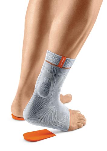 Achilles tendon brace with two silicone pads and external heel wedges Achillodyn