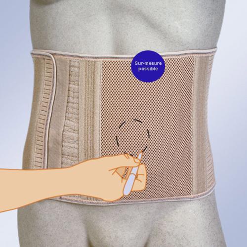 ABDOMINAL SUPPORT FOR OSTOMIES to cut out with drill plate StomaCare