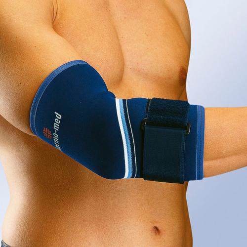 Neopren elbow brace with tennis-elbow compression strap