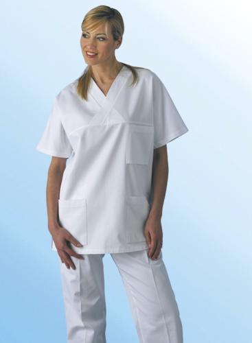 Camisa médica blanca para profesionales sanitarios
