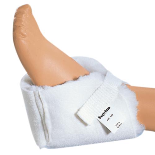 Protección abierta del talón en la parte delantera del pie con correa elástica