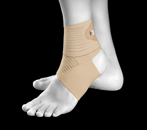 Adjustable elastic ankle support