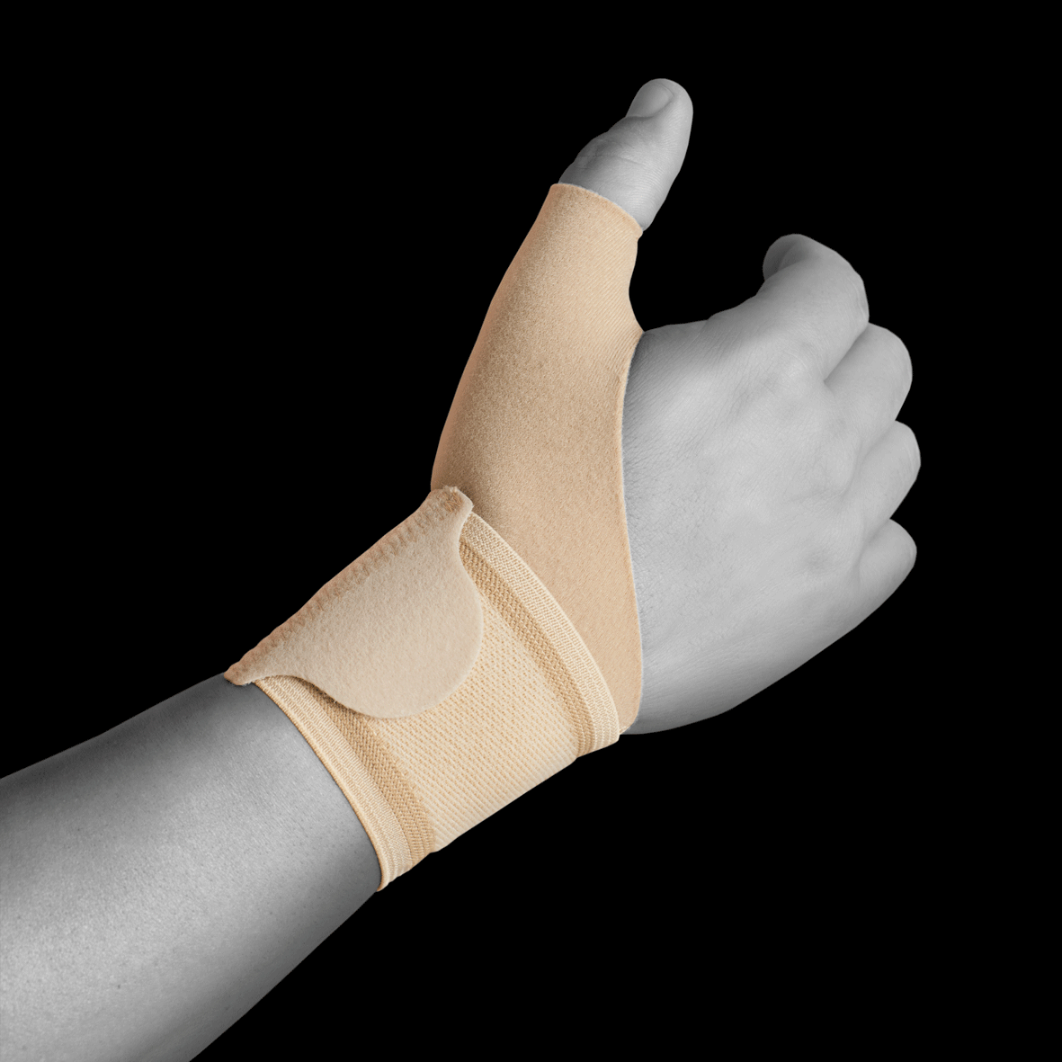 Wrap-around wrist support adjustable