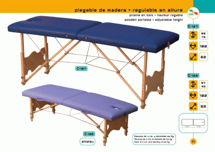 Table de massage fixe en bois NATURA