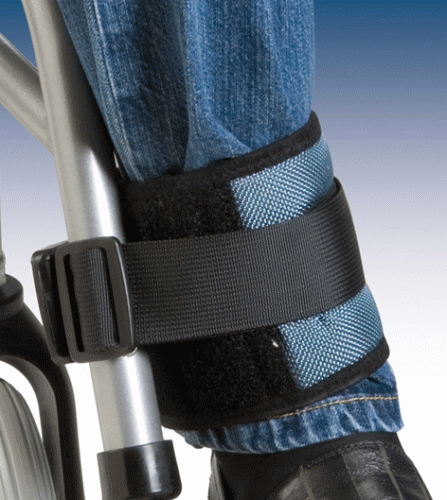 Harnais d'immobilisation de la cheville (unité) au fauteuil roulant