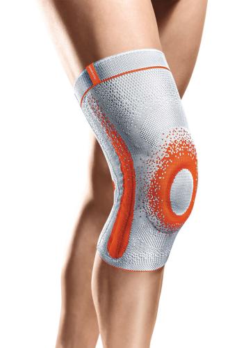 KnIe bandage with AIR-MATRIX silicon pads and lateral reinforcement