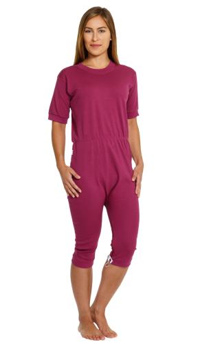 Slim-fit borstvoedingspyjama met rugopening en korte pijpen